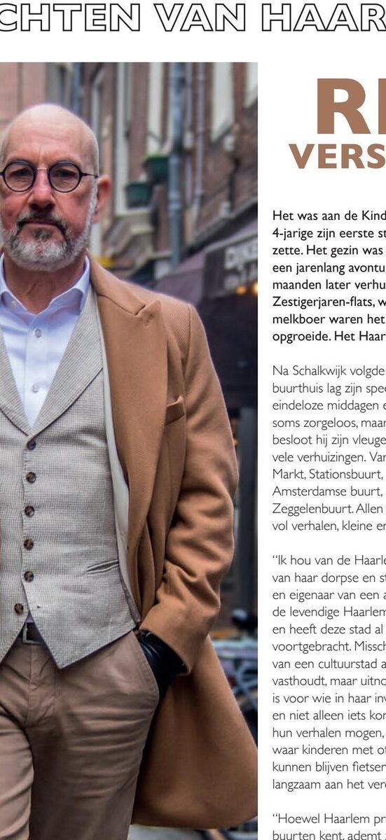 Rick Verstraten, geportretteerd voor de rubriek Gezichten van Haarlem